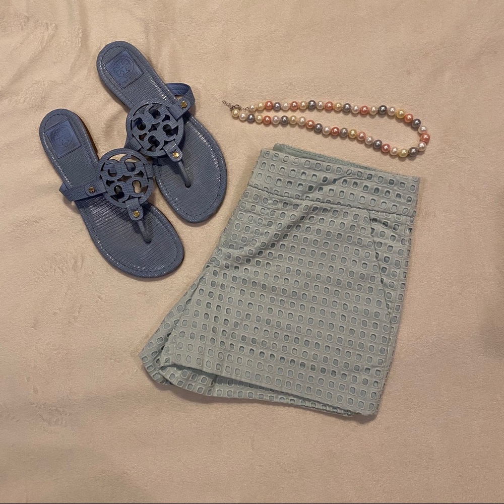 Club Monaco Sea Foam Green Eyelet Shorts